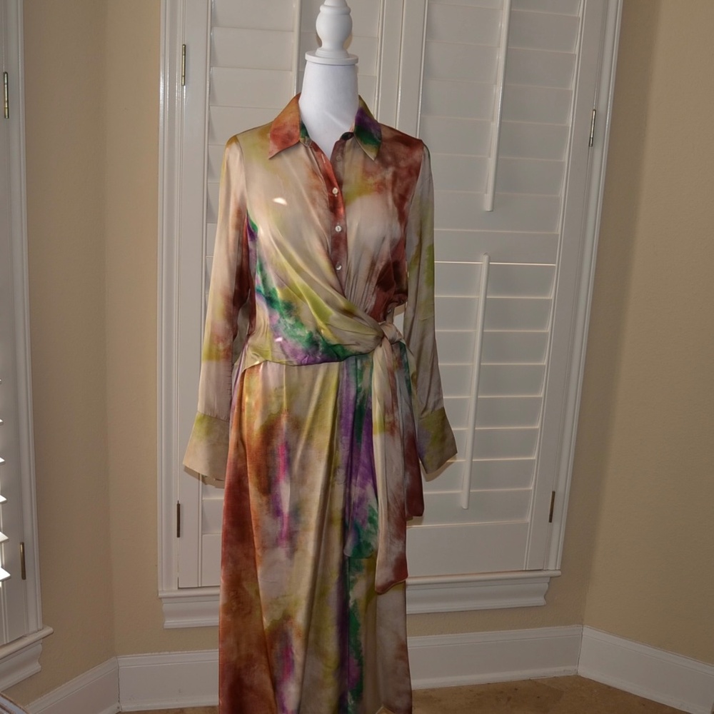 Anthropologie Long Sleeve Midi Dress